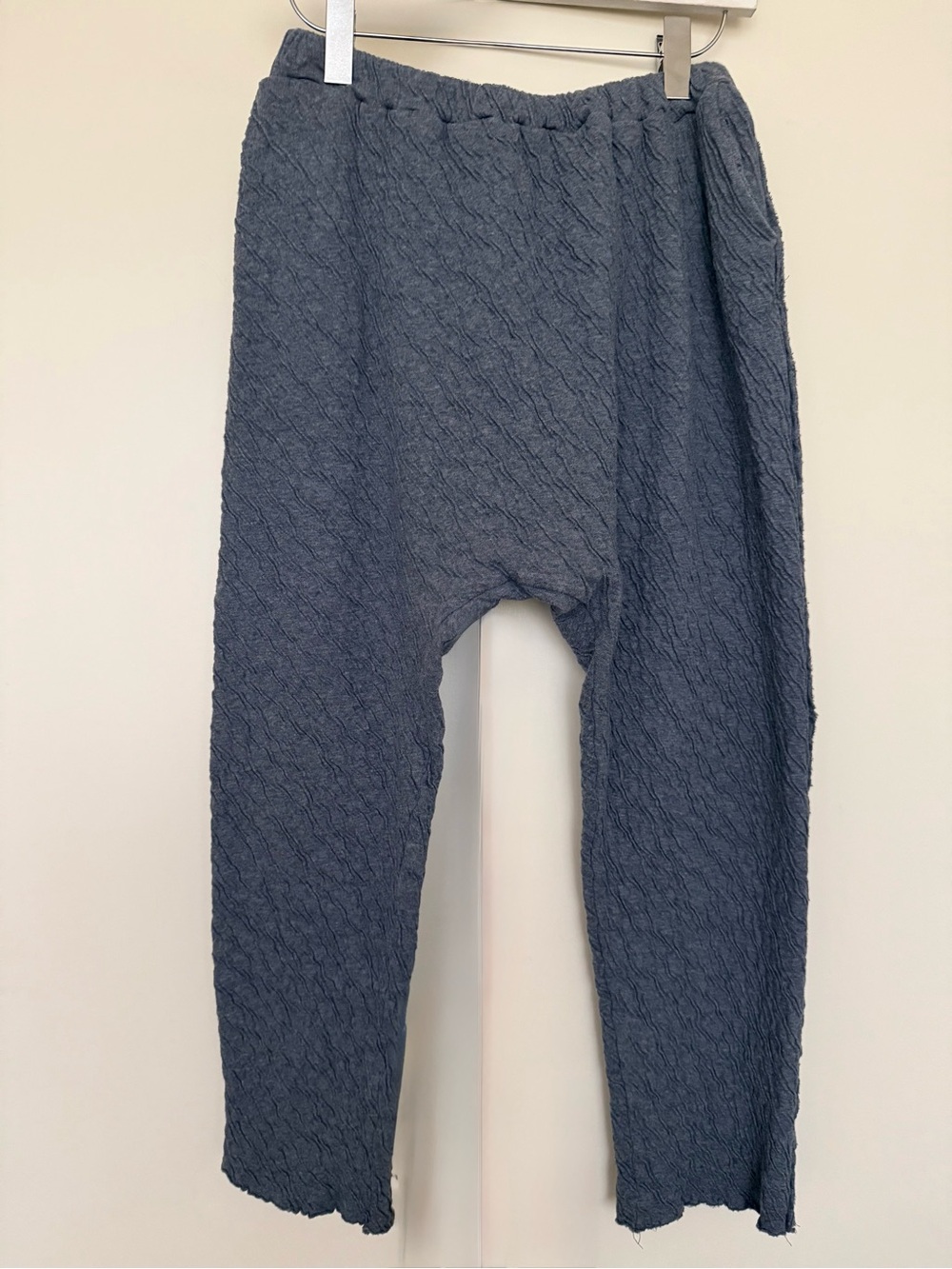 Atelier Delphine Kiri pant Double Layer Cotton drop crotch in Grey Blue Size Med